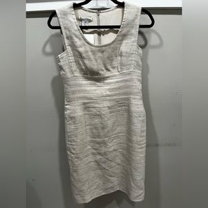 Oscar De La Renta Silk/Linen Sheath Dress